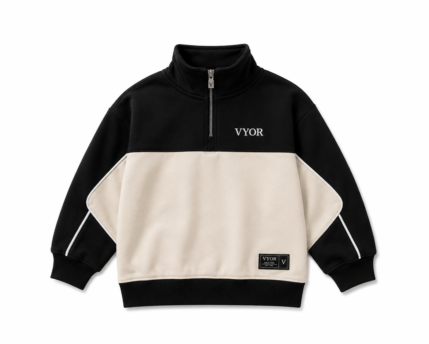 Mini Color Block Quarter Zip