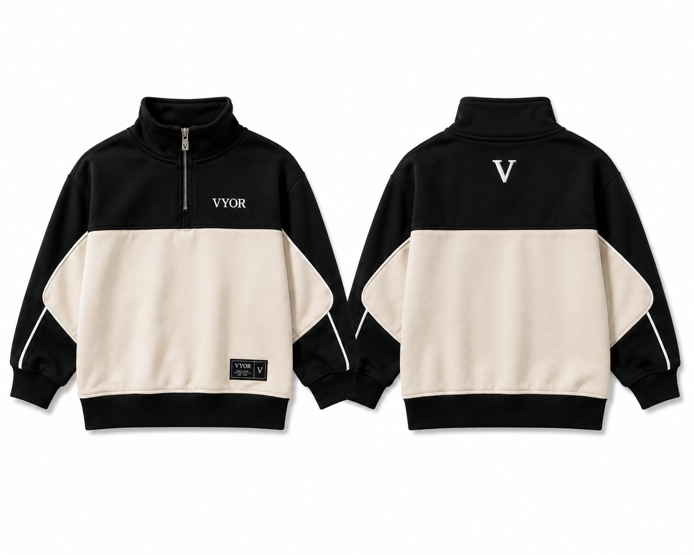 Mini Color Block Quarter Zip