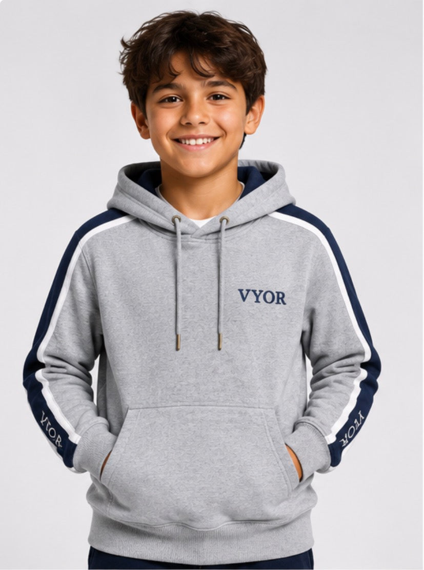 KIDS VYOR SIGNATURE STRIPE HOODIE