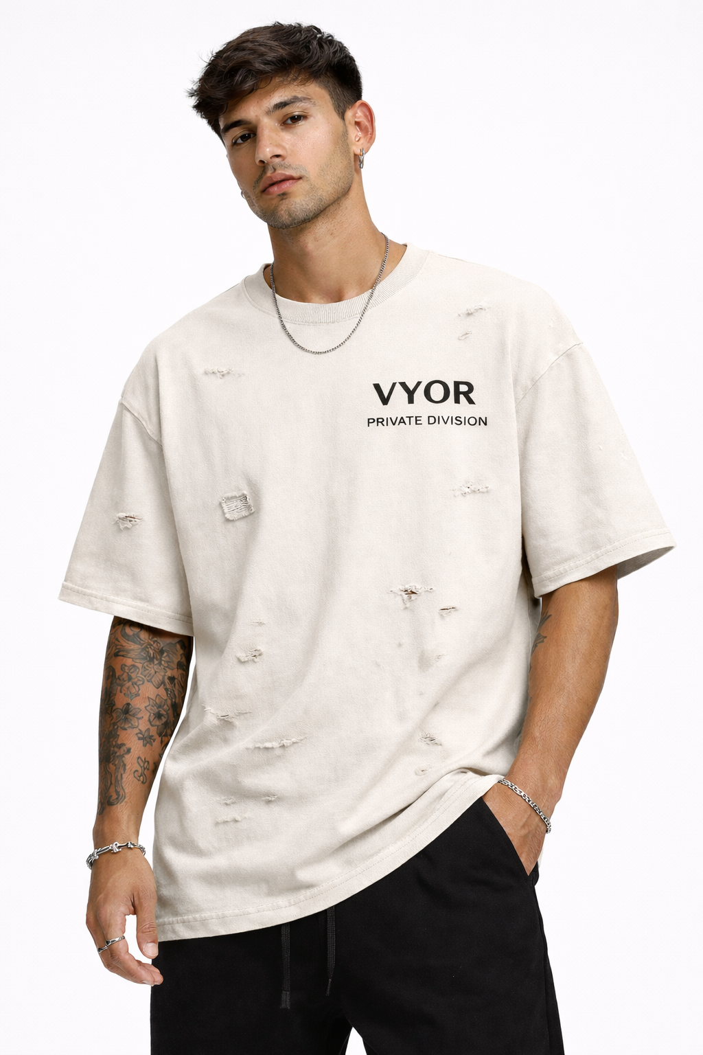 VYOR Oversized Distressed Tee