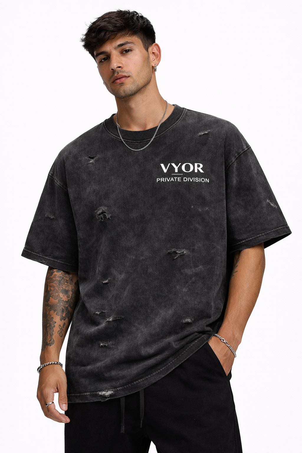 VYOR Oversized Distressed Tee
