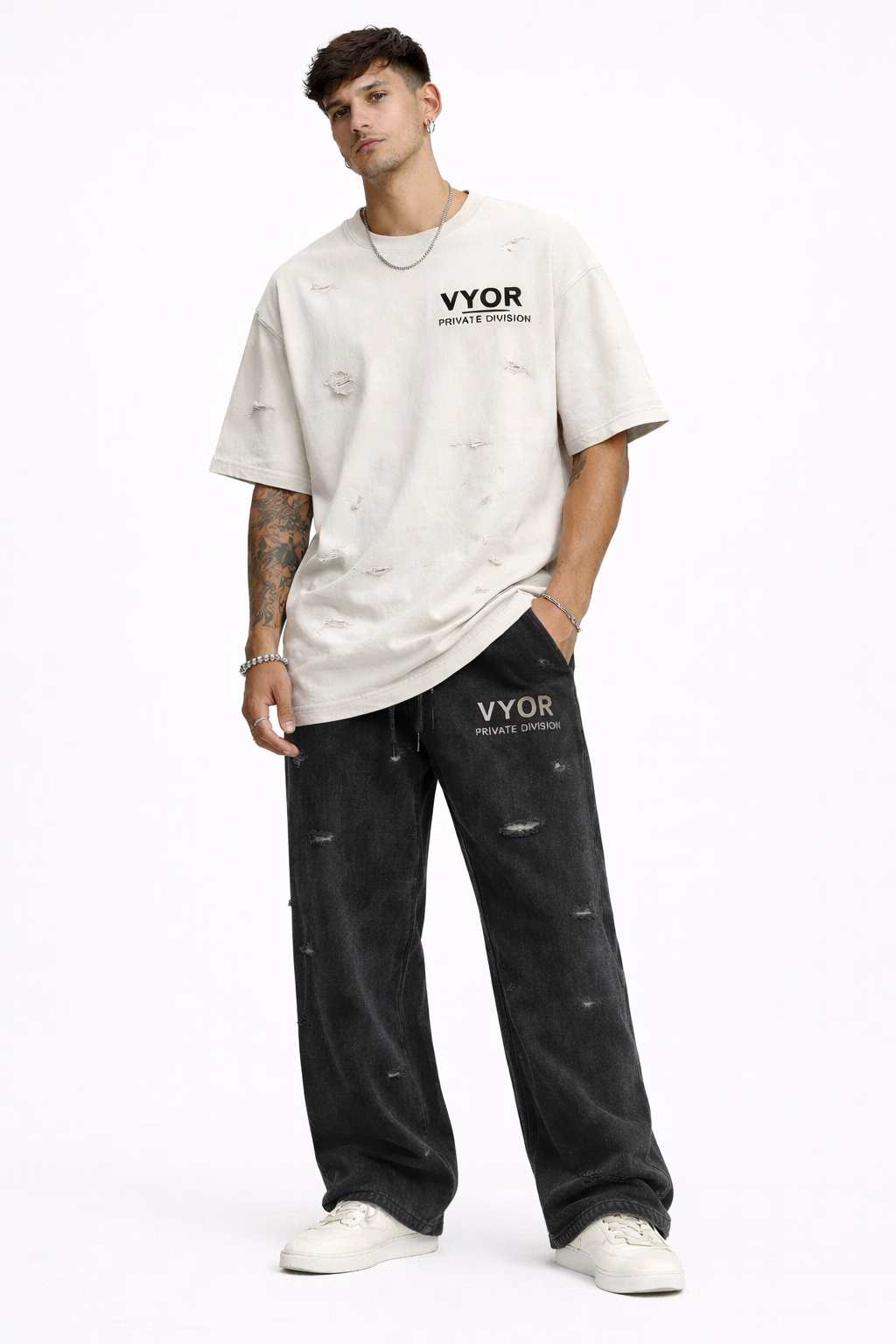 VYOR Oversized Distressed Tee